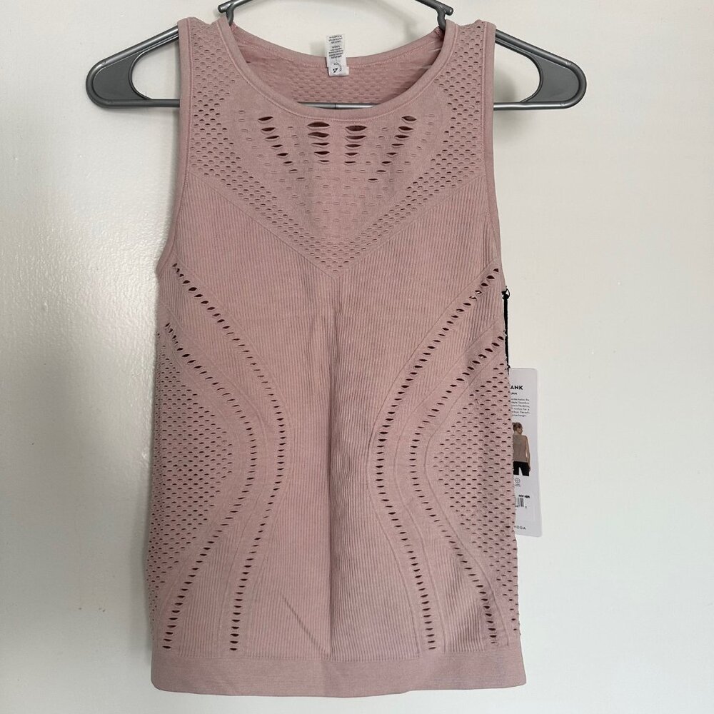 Alo Yoga Lark Tank Pale Mauve Heather New